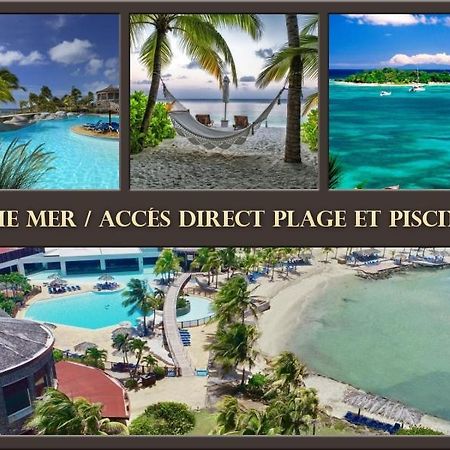 Tres Bel Appartement Avec Vue Mer, Acces Direct A La Plage Et Piscine Surveillee Saint-Francois  Bagian luar foto